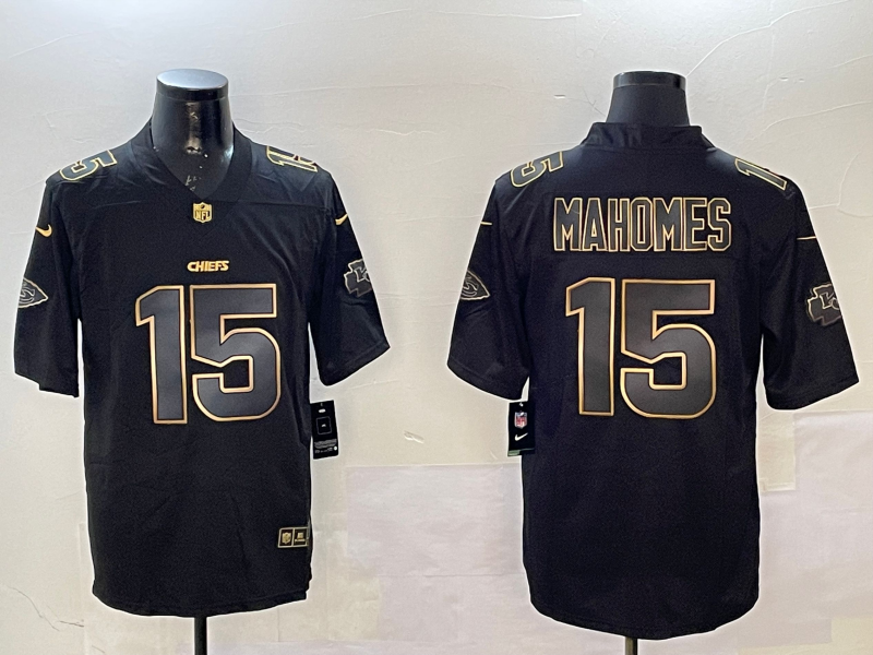 Men Kansas City Chiefs #15 Mahomes black Rainbow 2025 Nike Limited NFL Jersey style 8->kansas city chiefs->NFL Jersey